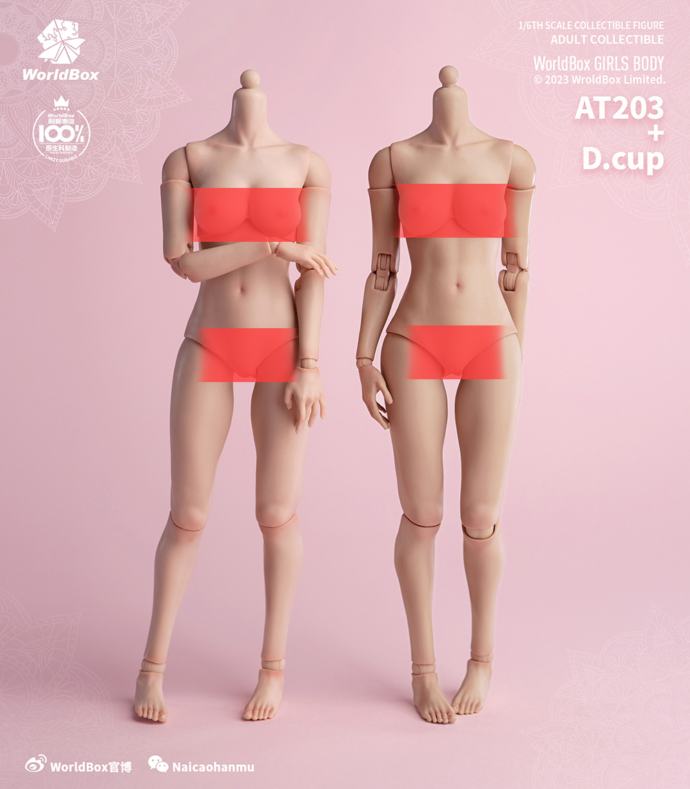 1/6 Rubber Chest D Cup Light Tan for Worldbox Girl Bodies [WB-CUPDL]