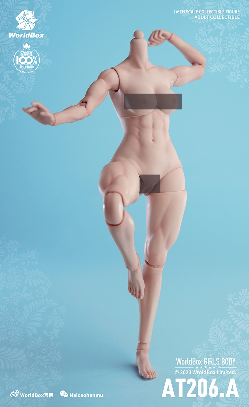 World Box 1/6 Muscular Girl Body Pale [WB-AT206AP] - EKIA Hobbies