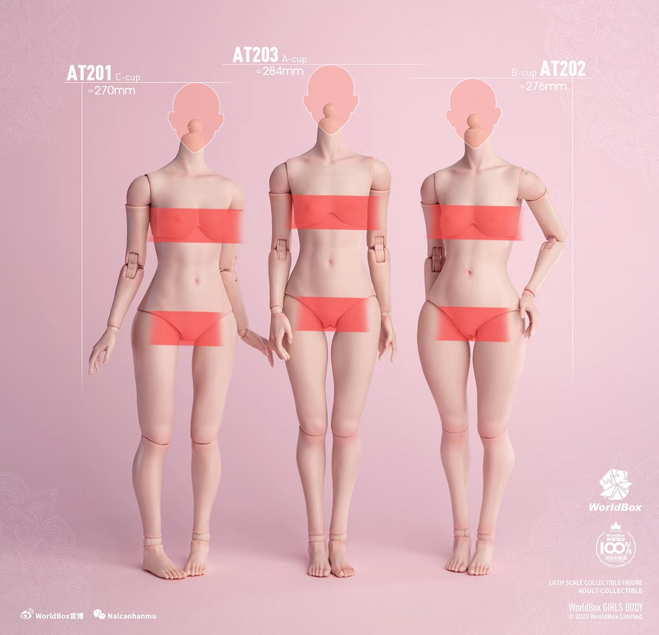 World Box 1/6 Muscular Girl Body Light Tan [WB-AT206AT] - EKIA Hobbies