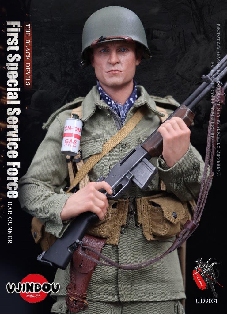 UJINDOU 1/6 WWII US First Special Service Force BAR Gunner Figure [UD-9031]