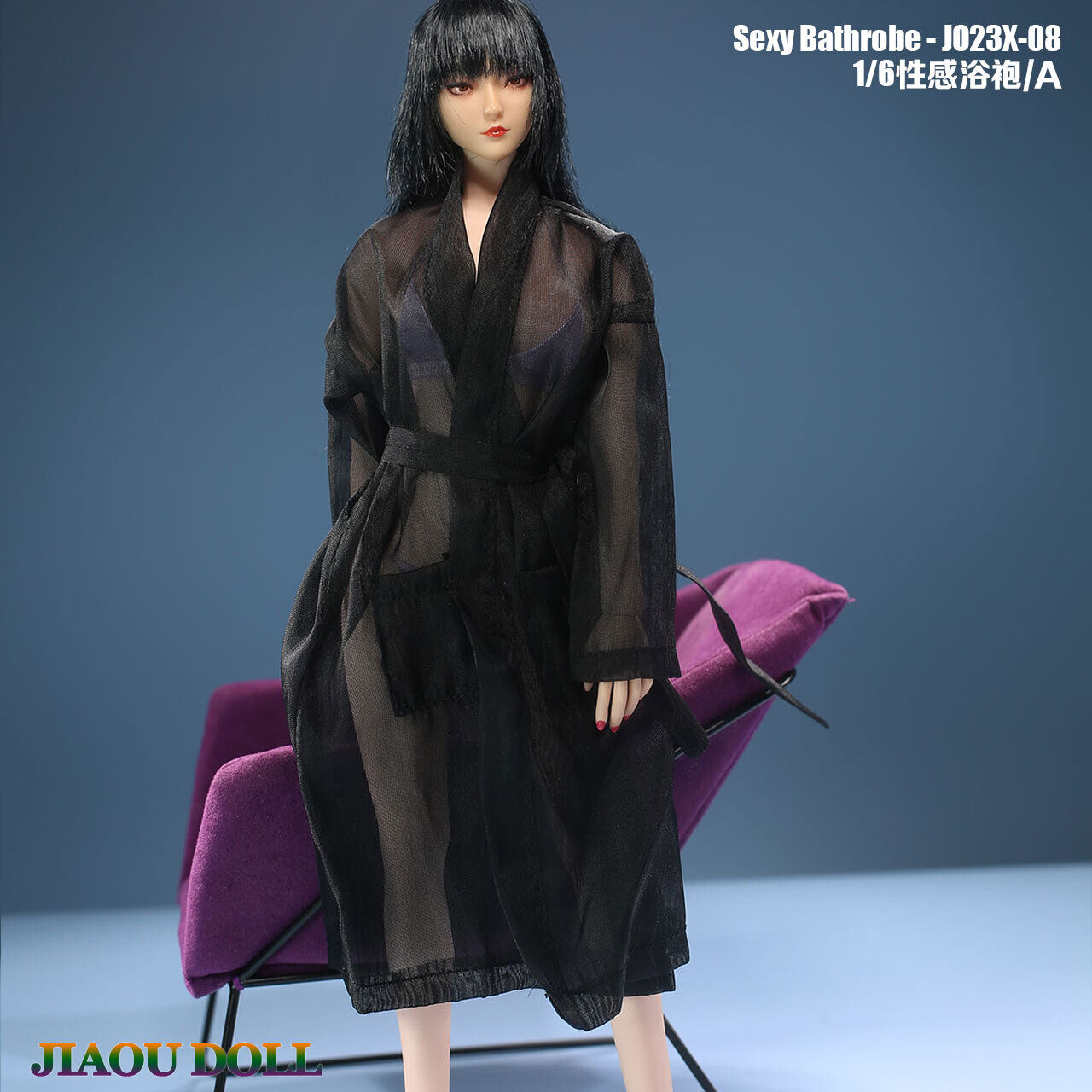 1/6 Jiaou Doll Black Bathrobe [JD-JO23X-08A] - EKIA Hobbies