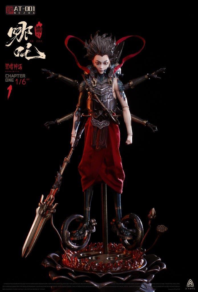 A-Toys 1/6 暗黒神話 AT-0001 Dark Myth Nezha 1/6 A-toys Dark Myth Nezha Collectibles Figure [ATS-001