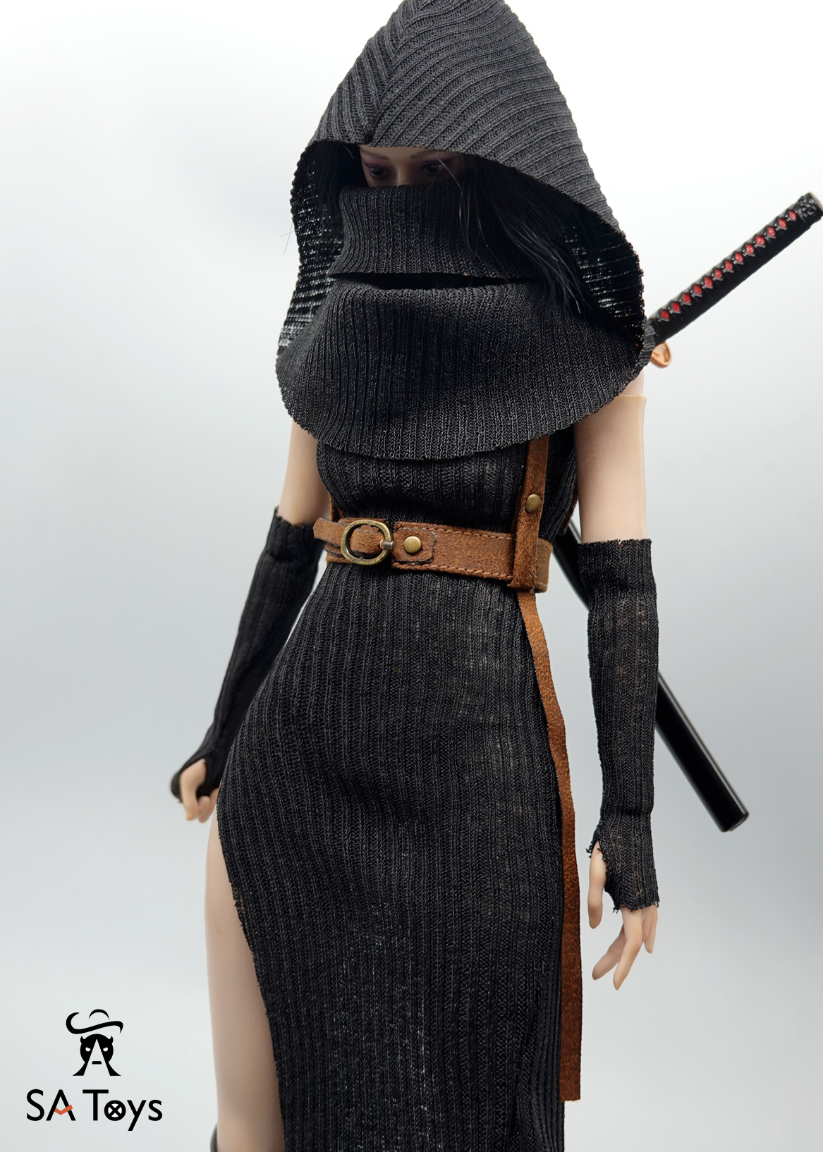 トップス assassin SA Toys 1:6 Black Classic Assassin Dress from Post-Apocalyptic