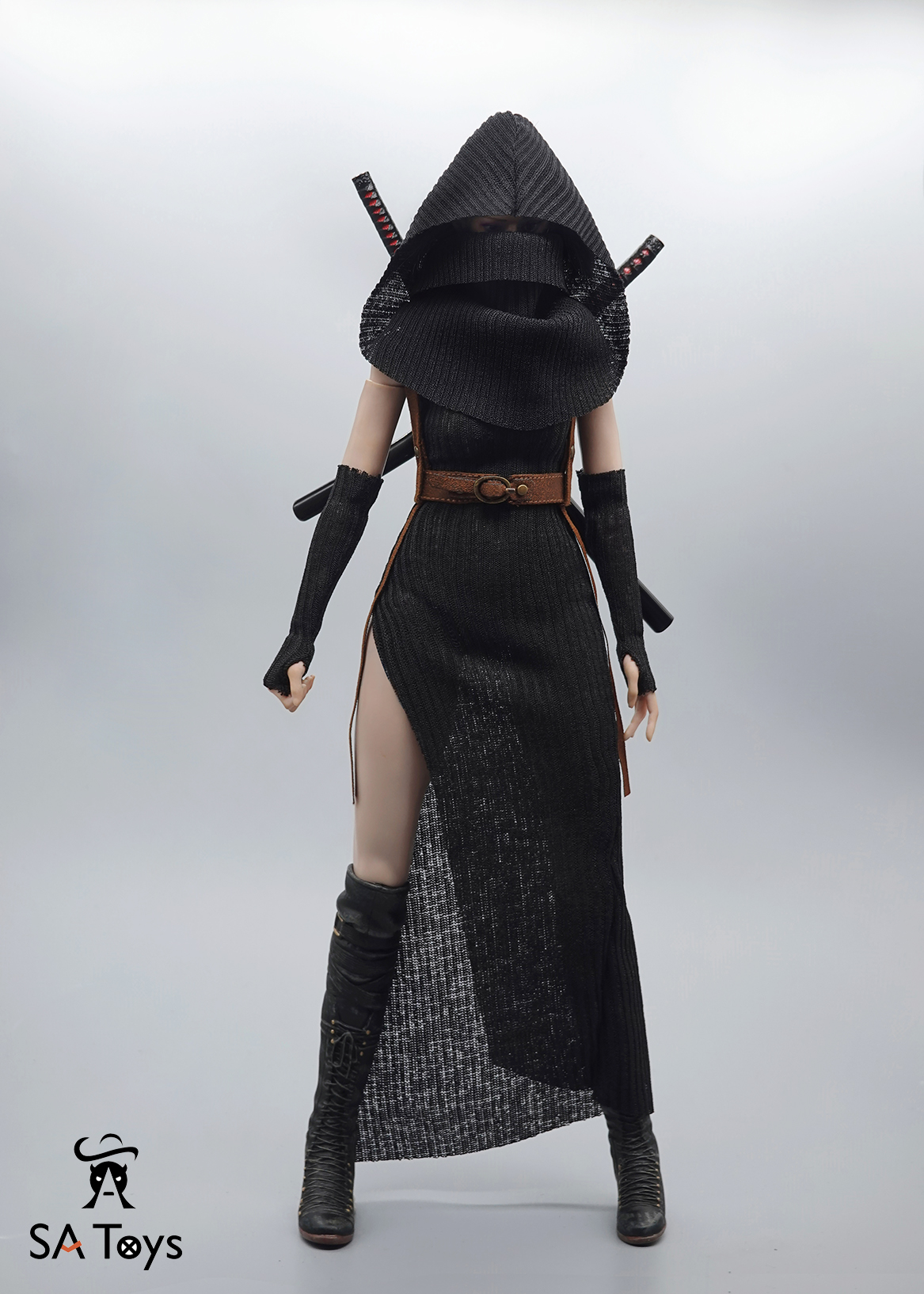 SA Toys 1:6 Black Classic Assassin Dress from Post-Apocalyptic