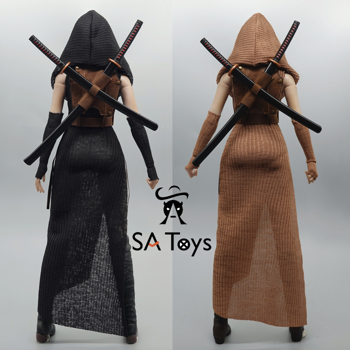 SA Toys 1:6 Black Classic Assassin Dress from Post-Apocalyptic