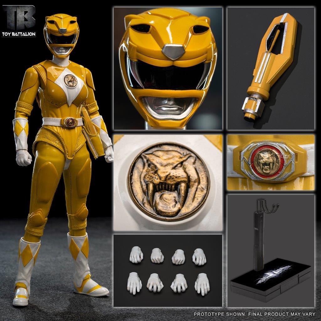 TOYS BATTALION TB016 1/6 パワー イェローレンジャー Toys Battalion (TB016) 1/6 Scale Yellow Sabertooth Figure