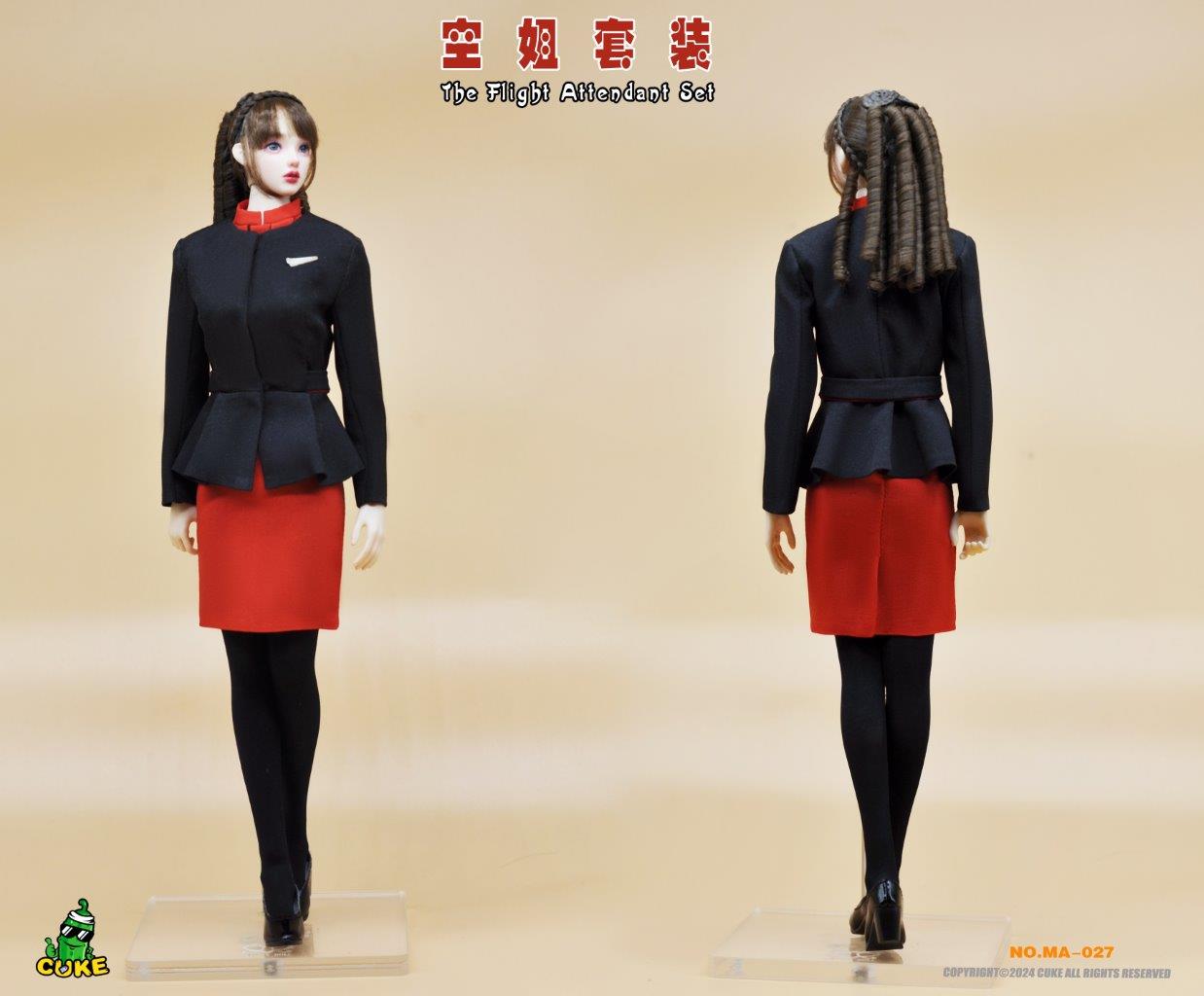 Cuke Toys Panda Flight Attendant Set 1/6 Clothing Set [CK-MA0027