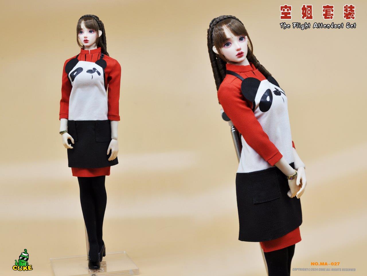 Cuke Toys Panda Flight Attendant Set 1/6 Clothing Set [CK-MA0027