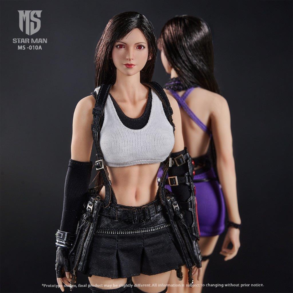 Star Man 1/6 Tifa Lockhart White Tank Top and Black Short