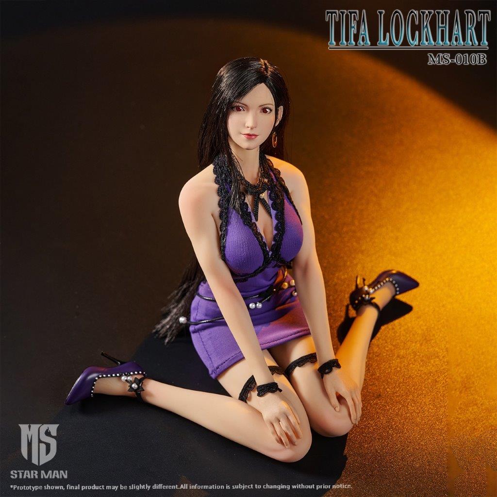 STAR MAN MS-010b 1/6ファイナルファンタジーVII ティファ Star Man 1/6 Tifa Lockhart Purple Tight Strap Dress Edition