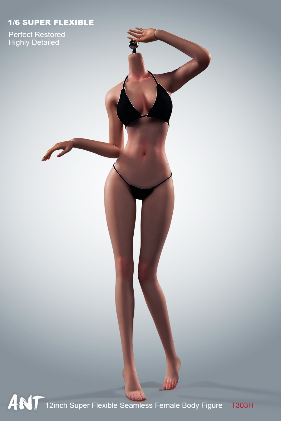 ☆BODY☆ ANT 1/6 Big Breast Flexible Seamless Female Dark Skin Body [ANT