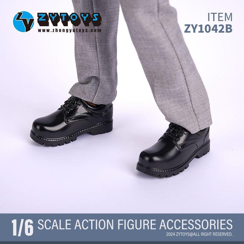 ZY Toys 1/6 Men's Construction Site Shoes in Black [ZY-1042B