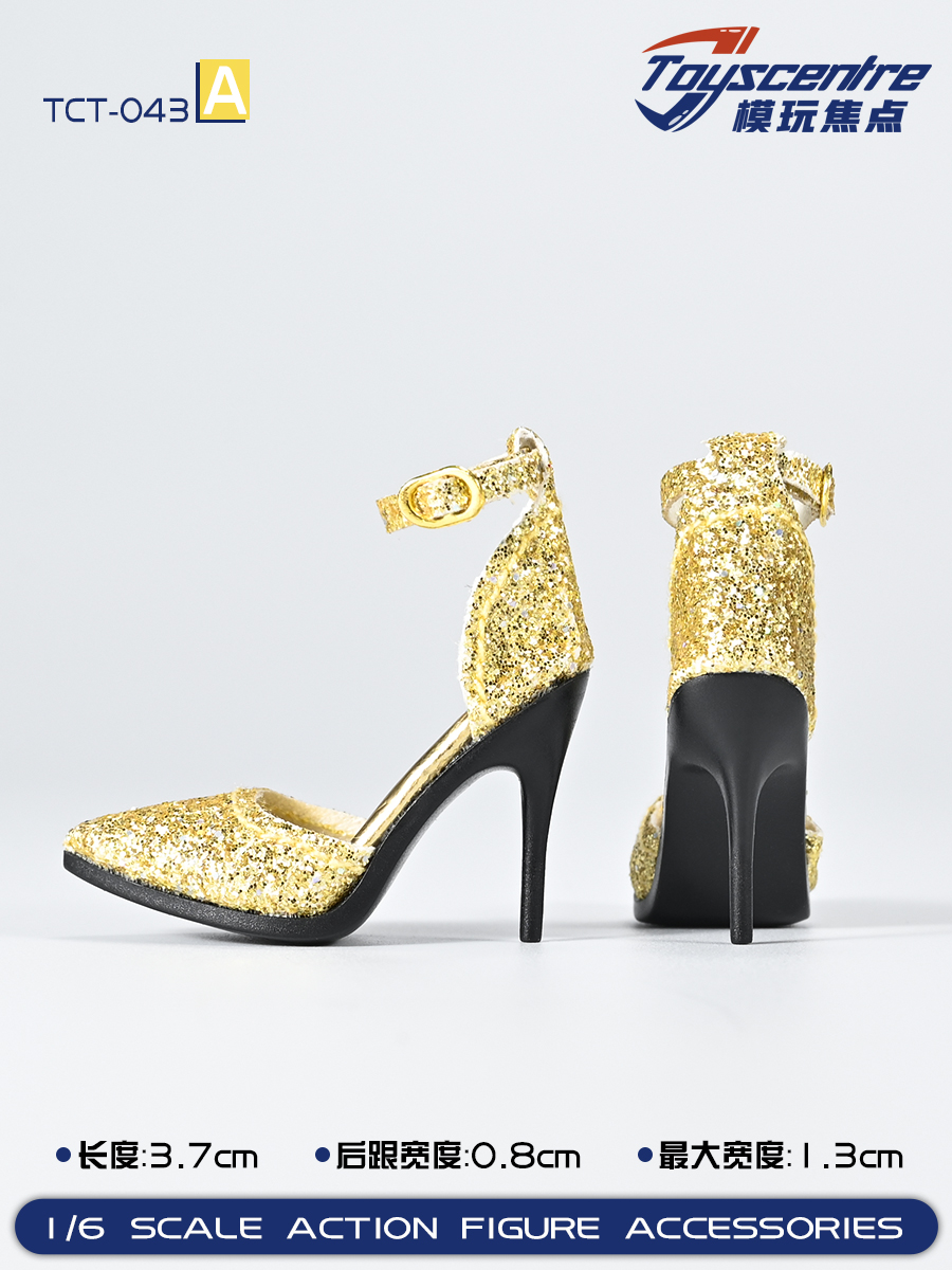 Toys Centre 1/6 Gold Pointed Toe High Heel Shoes [TCT-043A] - EKIA