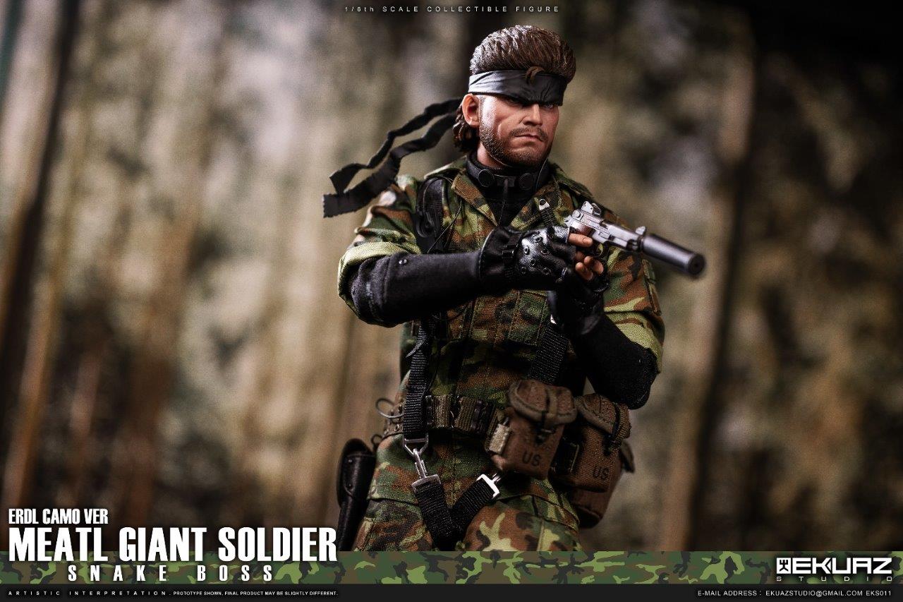 1/6 EKUAZ STUDIO MEATL GIANT SOLDIER SNAKE BOSS ERDL CAMO