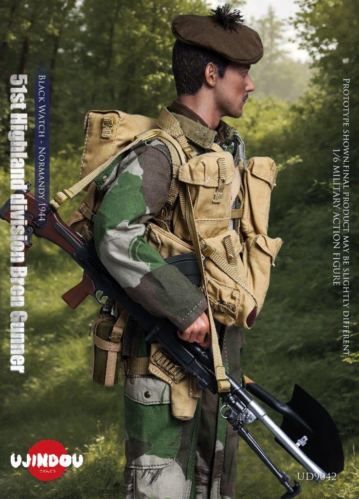 UJINDOU 1/6 51st Highland division Bren Gunner, Black Watch