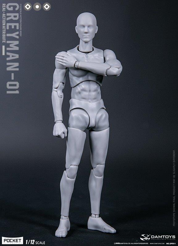 Dam Toys 1/12 Crash Test Dummy “GREYMAN” Action Figure [DAM-DPS11