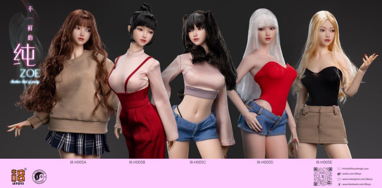 i8TOYS 1/6 Zoe Head for Female Figures [i8-H005E] - EKIA Hobbies