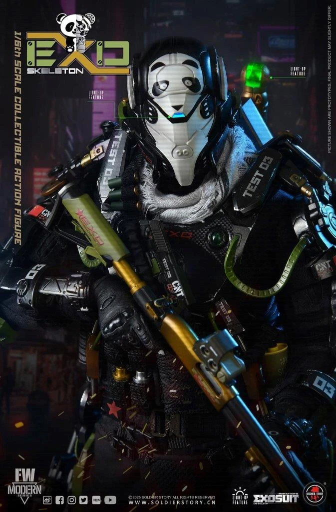 1:6 Soldier Story EXO-Skeleton Armor Suit Test -03 “Panda Division” STD ...