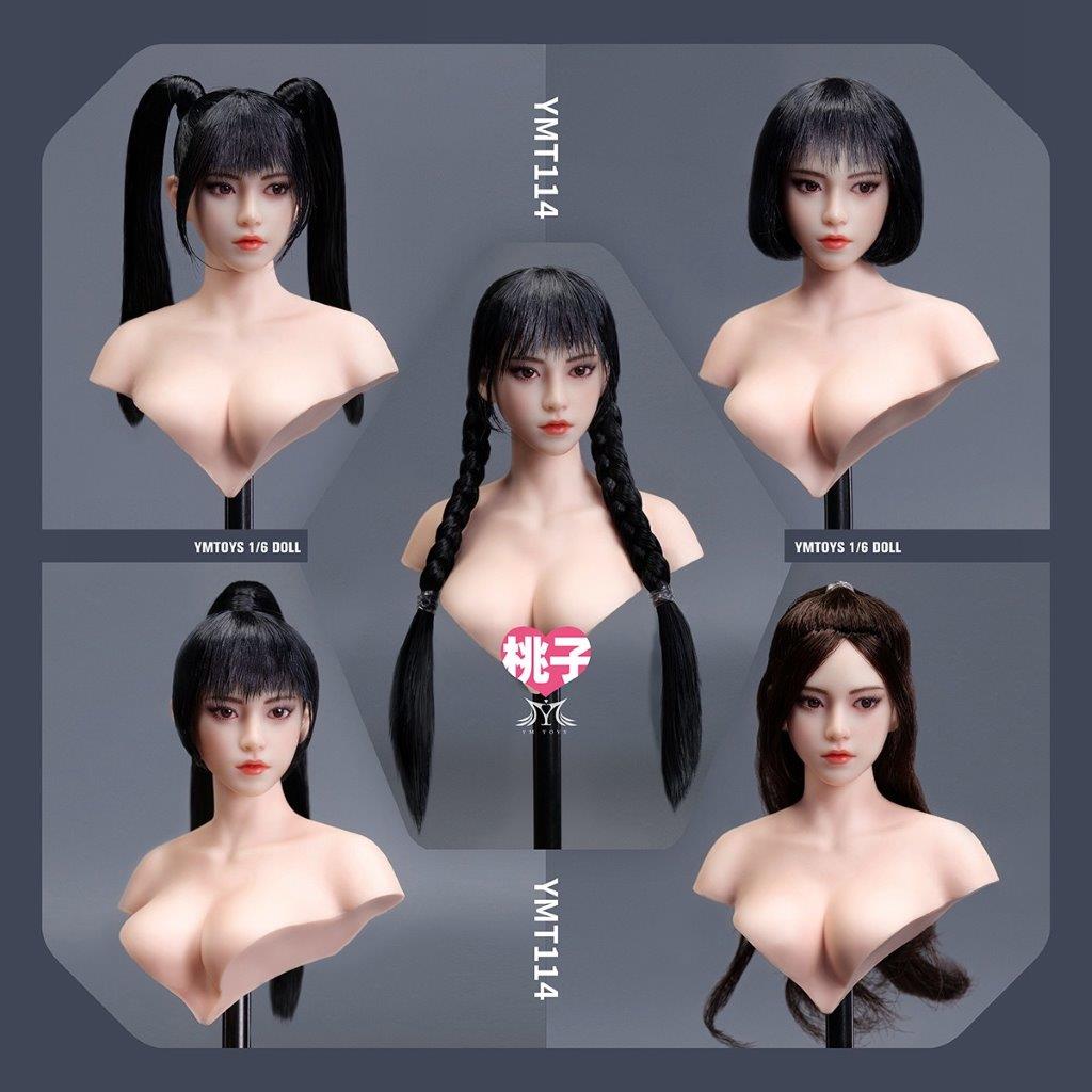 YM Toys 1/6 Taozi Female Head Sculpture with Movable Eyes Deer [YMT-114] -  EKIA Hobbies