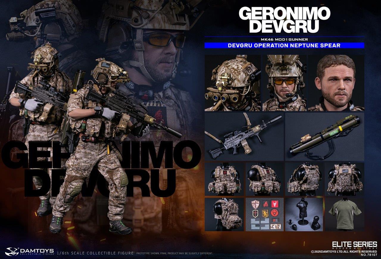 DAM Toys 1/6 DEVGRU Operation Neptune Spear “GERONIMO” MK46 MOD1