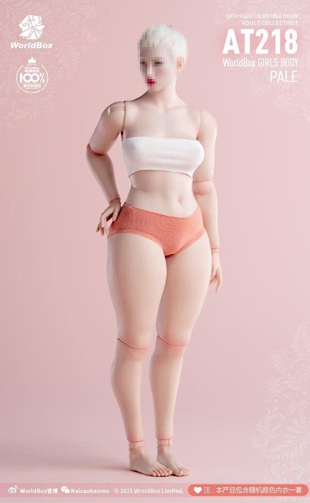 World Box 1/6 Plus-Size Girl Action Figure Body Pale [WB-AT218P