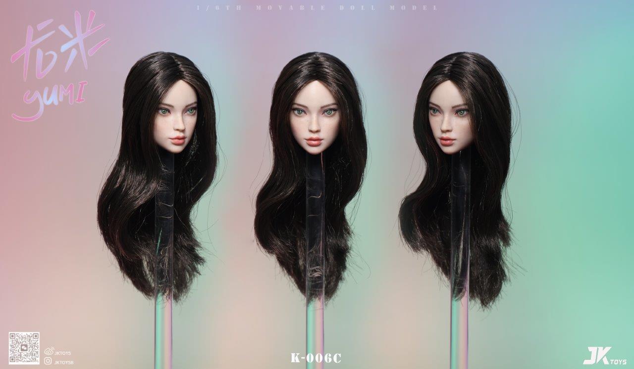 日本最大のブランド JK Toys 1/6 Multiracial Beauty Head Sculpture Yumi with ダイエットドリンク