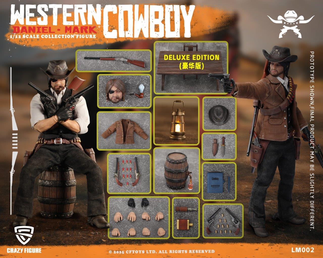 Crazy Figure 1:12 Western Cowboy Deluxe Version Figure [CF