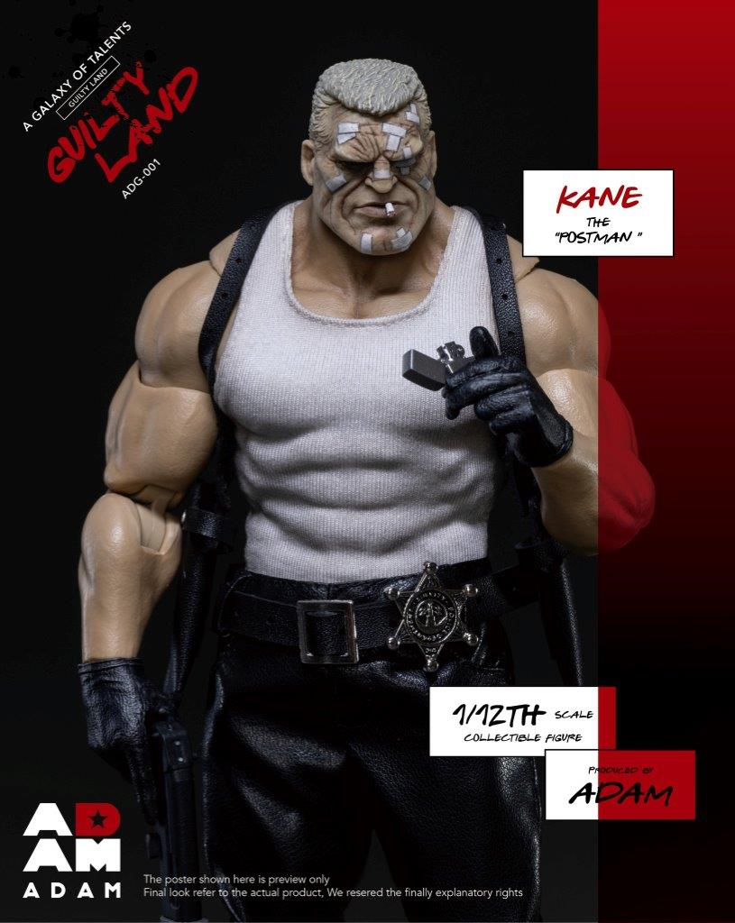 Adam Studio 1/12 Guilty Land Kane The Postman Figure [ADG