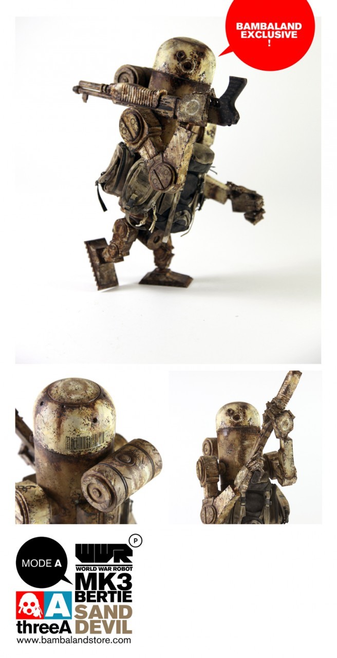 Threea toys スリーエー　WWRp BERTIE Mk3 3A-BERTIE-SA] THREEA WWRp Sand Devil Bertie MK3 Mode A Ashley Wood