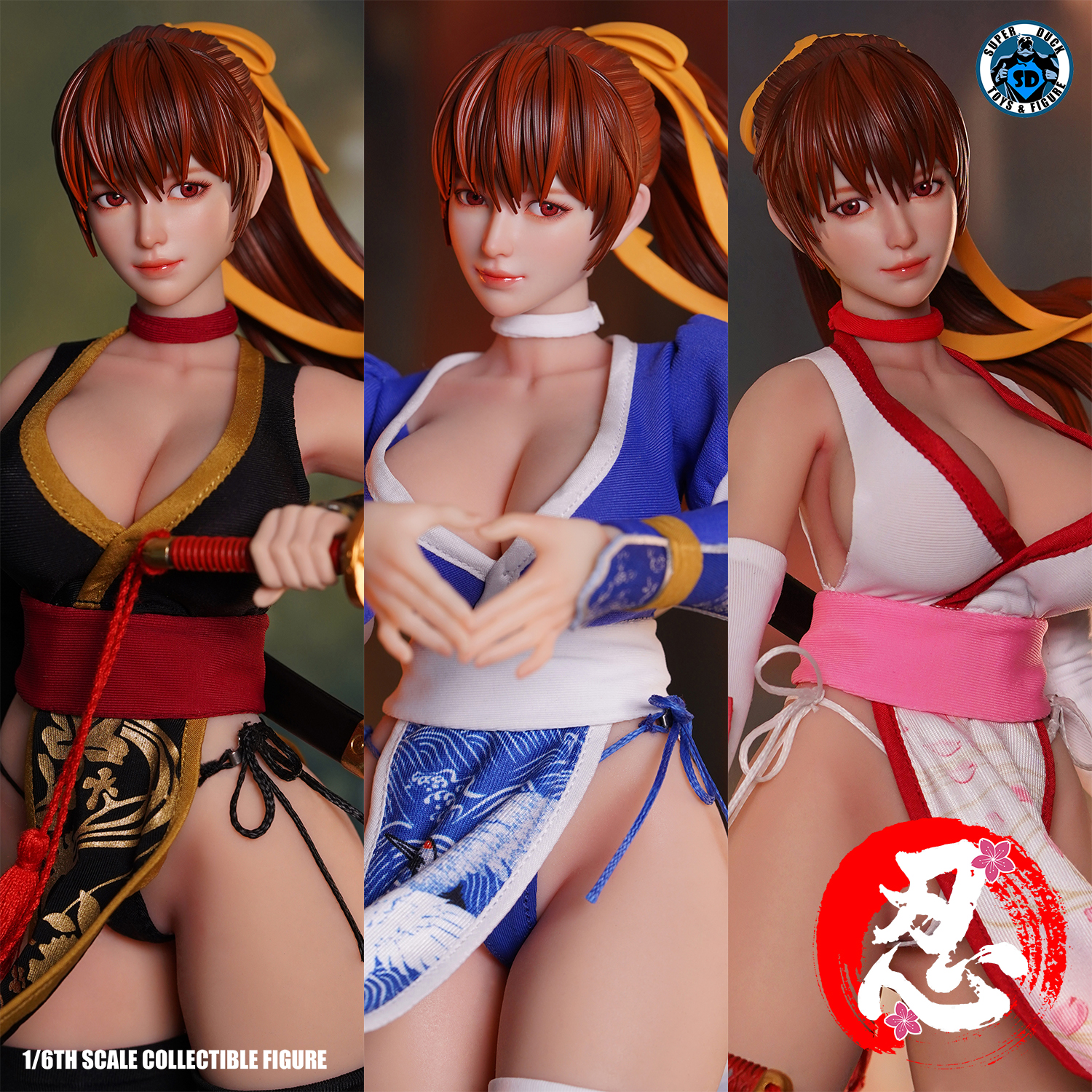 Super Duck 1/6 Blue Ninja Fighter Action Figure [SUD-SET094A