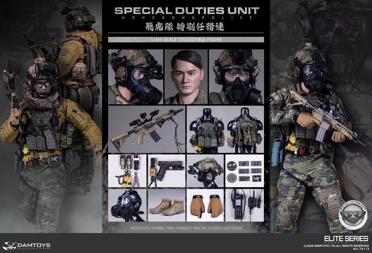 DAM Toys 1:6 Hong Kong Police Special Duties Unit Figure [DAM