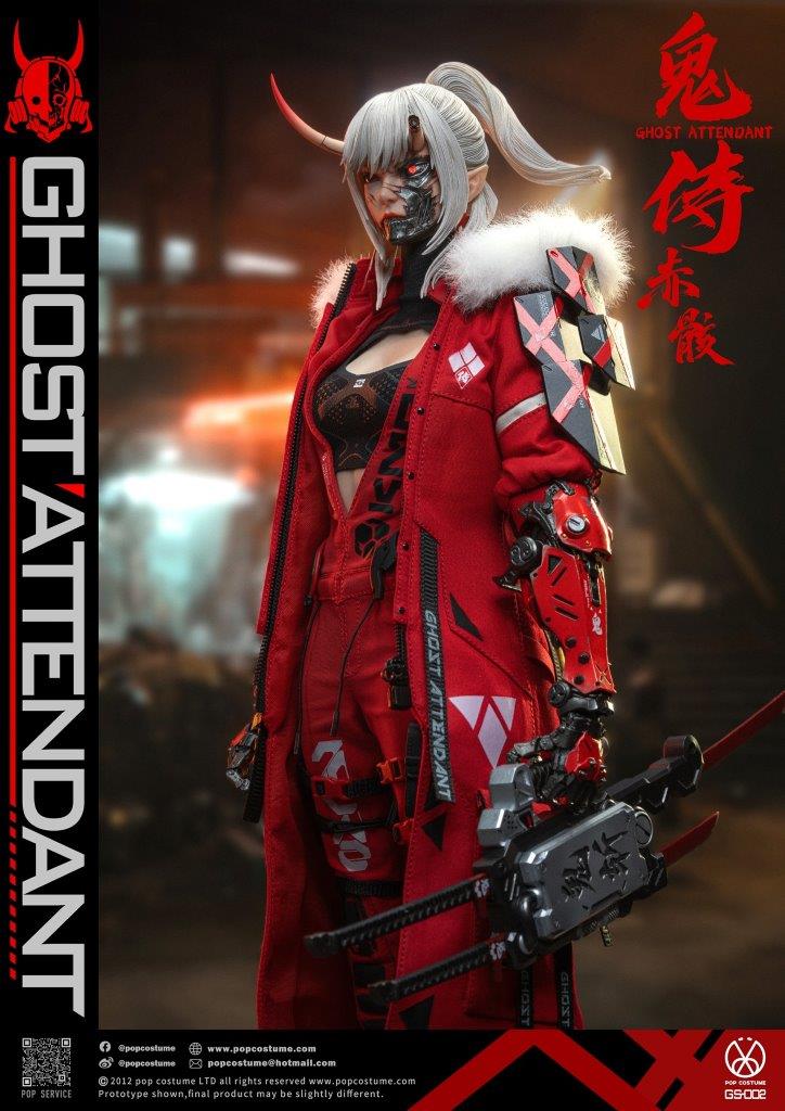 POP Toys 1/6 Ghost Attendant Red Remains Collectibles Figure [POP