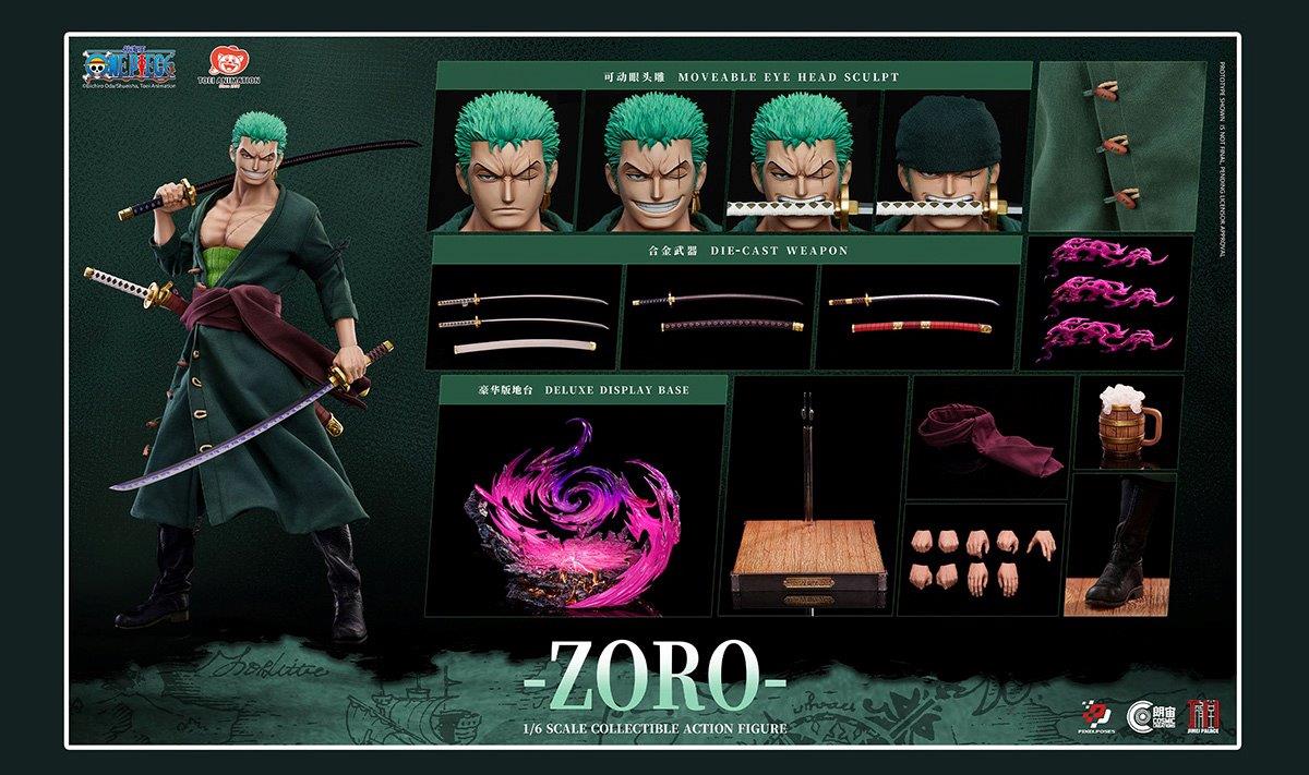 Rocket Toys 1:6 One Piece Zoro Deluxe Version Figure [PP-200595D
