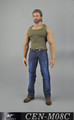 [CEN-M008C&91; 1/6 Scale Army Green Tank & Jeans Set by Toy Center