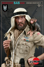 UJINDOU U9002 1//6 WWII British SAS Lieutenant Edward Macdonald 1942 Khaki Jacket