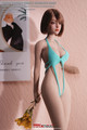 TBLeague Phicen 1:6 Female Seamless Attached Feet Body in Suntan with Blue Bikini [PLLB2022-S51A&91;