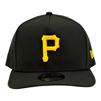 Pittsburgh Pirates New Era Black Classic Logo With Gray Bottom 9FIFTY A-Frame Adjustable Snapback Hat