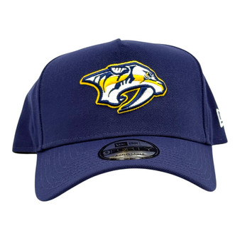 Nashville Predators New Era All Navy And Gray Bottom 9FORTY A-Frame Adjustable Snapback Hat (1)