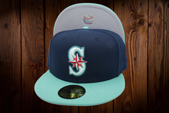 Seattle Mariners New Era Navy/Mint Bill With Gray Bottom 59FIFTY Fitted Hat