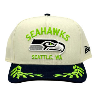 Seattle Seahawks New Era Cream/Navy 2025 NFL Draft 9FIFTY A-Frame Adjustable Snapback Hat