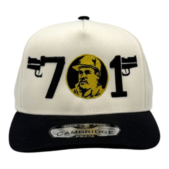 El Chapo 701 Cambridge Cream/Black A-Frame Adjustable Snapback Hat