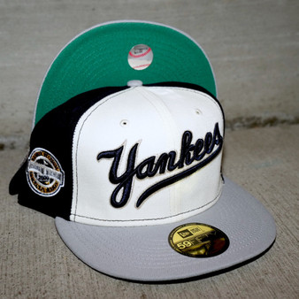 New York Yankees New Era Jersey Pack Chrome White/Navy/Gray Bill/ Kelly Green Bottom With 2009 Inaugural Season Patch 59FIFTY Fitted Hat