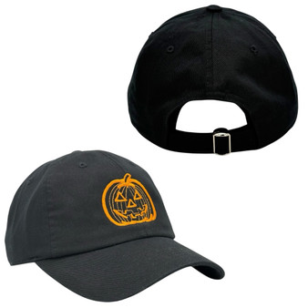 Hatstop Women’s Black Pumpkin Pre-Curved Adjustable Strap-Back Hat