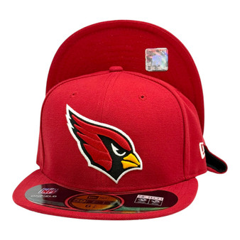 Arizona Cardinals New Era Cardinal Red Team Basic With NFL Logo On Back 59FIFTY Fitted Hat