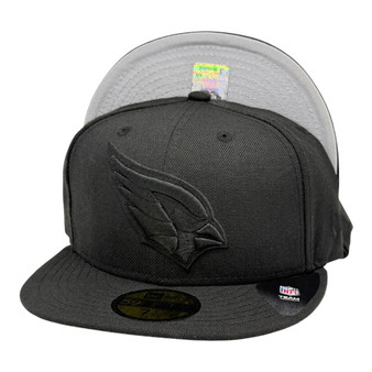 Arizona Cardinals New Era Black On Black 59FIFTY Fitted Hat