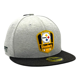 Pittsburgh Steelers New Era Gray/Dark Gray On-Field Sideline Road 59FIFTY Fitted Hat