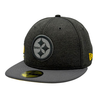 Pittsburgh Steelers New Era Black/Dark Gray On-Field Sideline Home 59FIFTY Fitted Hat