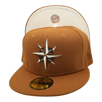 Seattle Mariners New Era Toasted Peanut With Chrome White Bottom 59FIFTY Fitted Hat