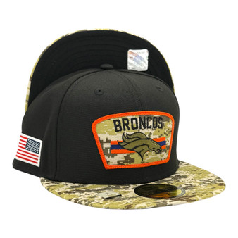 Denver Broncos New Era Black/Camo 2021 Salute To Service 59FIFTY Fitted Hat