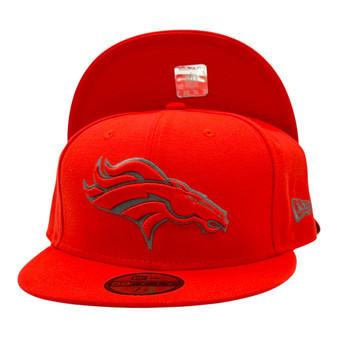 Denver Broncos New Era Lava Red Team Logo 59FIFTY Fitted Hat